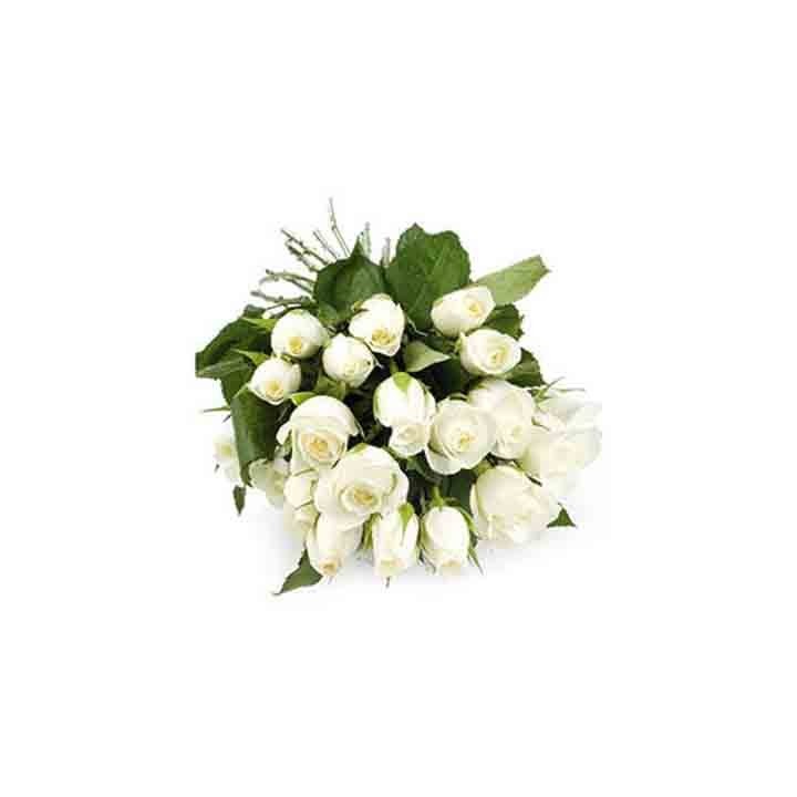 White Roses Bouquet 30 Flowers