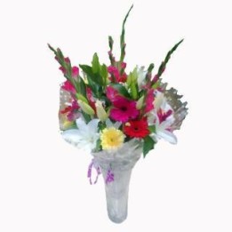 Happy Note A bunch of Mixed Flowers In Vase