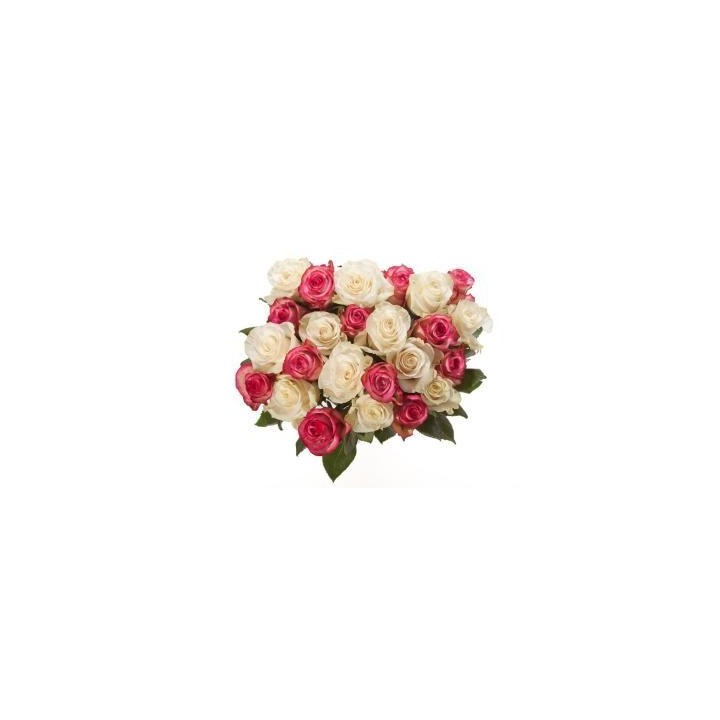 Pink And White Roses Bunch