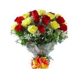 Red And Yellow Roses Bunch