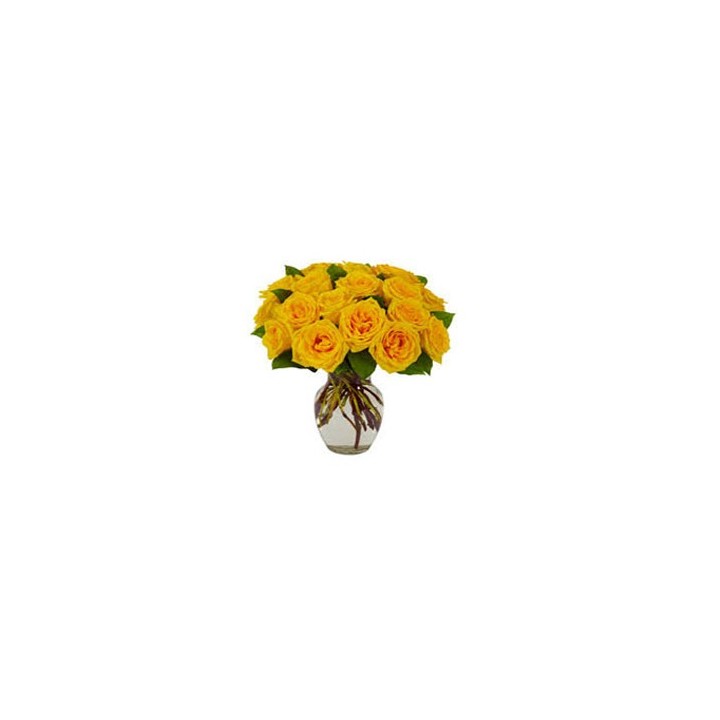 Three Dozen Yellow Roses In Vase