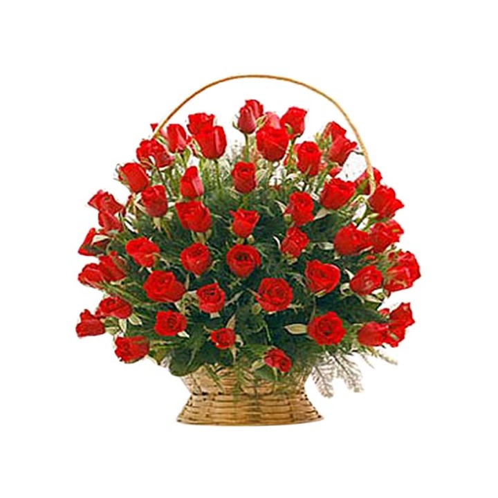 Basket of 101 Red Roses