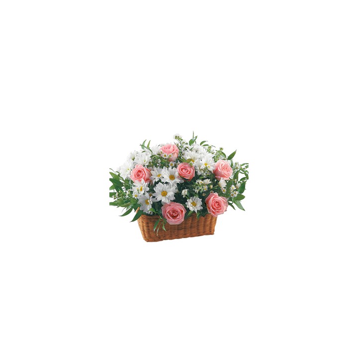 Pink Roses And Chrysanthemum (10 Roses &  6 Chrysanthemums)