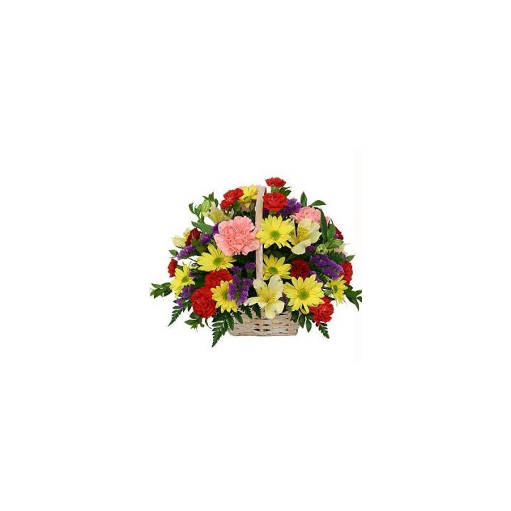 Mix Flowers Beautiful Basket Arrangement