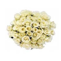 White Roses Bouquet 75 Flowers
