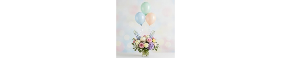 گل همراه با بادکنک | ارسال گل به دبی — FlowersToDubai