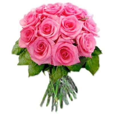 Pink Roses Bouquet 36 Flowers