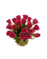 Basket of 21 Red Roses