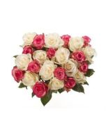 Pink And White Roses Bunch