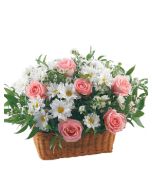 Pink Roses And Chrysanthemum (10 Roses & 6 Chrysanthemums)
