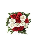 Red and White Rose Bouquet