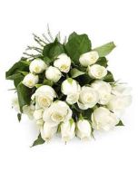 White Roses Bouquet 30 Flowers