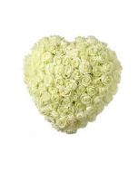 White Roses Heart 100 Stems