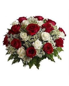 SIGNOR 21 ROSSO BOUQUET DI ROSE BIANCHE 