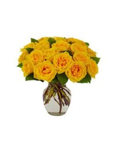 Three Dozen Yellow Roses In Vase