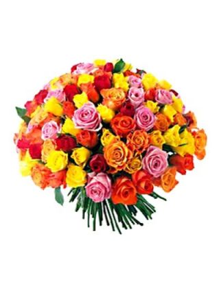 50 MIX ROSES BUNCH / Hand Bouquet - Fresh Flowers Dubai