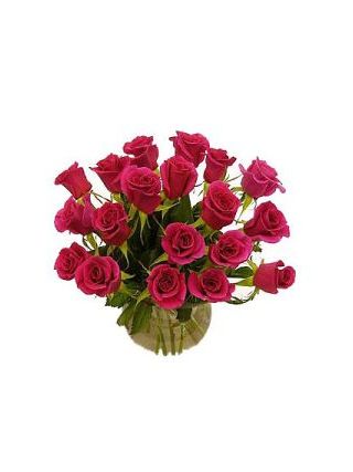 Basket of 21 Red Roses - Fresh Flowers Dubai