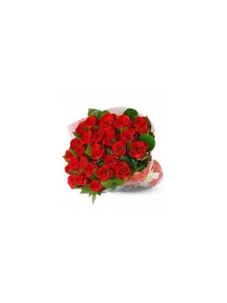 Bouquet of 25 Red Roses - Fresh Flowers Dubai