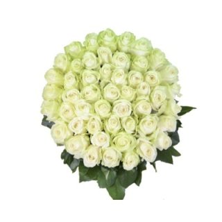 White Roses Basket 101 Stems - Fresh Flowers Dubai