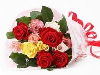Memorable Moments A bouquet of Multicolored Roses - Fresh Flowers Dubai