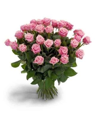 Pink Roses Bouquet 40 Flowers - Fresh Flowers Dubai