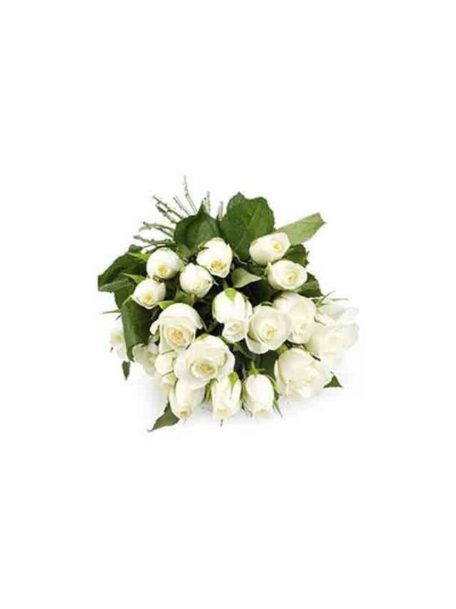 White Roses Bouquet 30 Flowers - Fresh Flowers Dubai