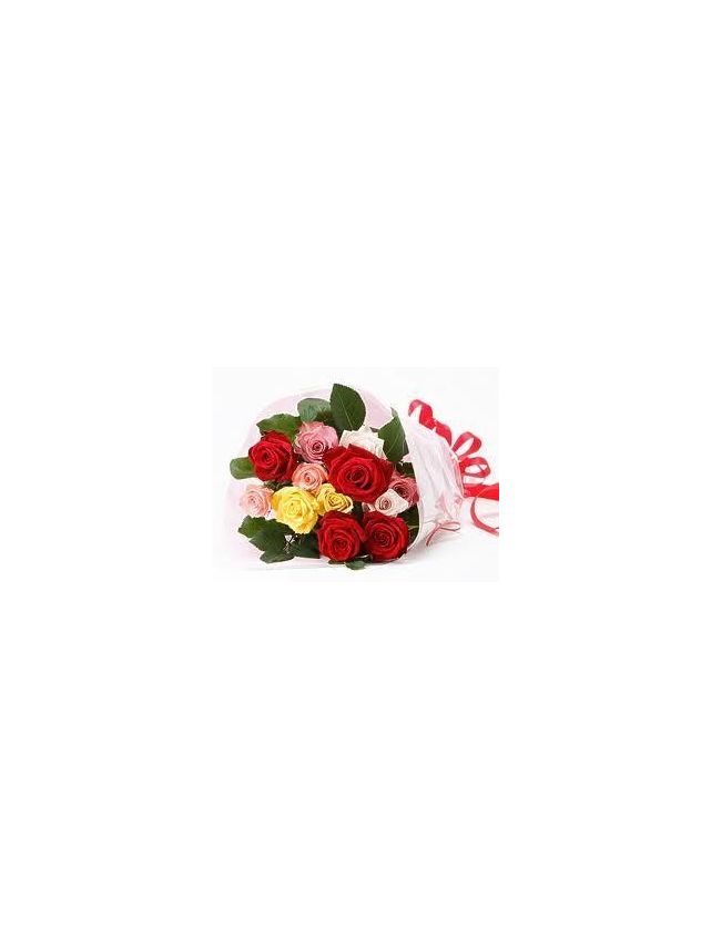 Memorable Moments A bouquet of Multicolored Roses - Fresh Flowers Dubai
