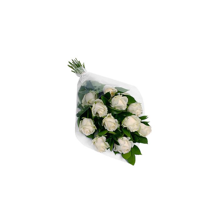 11 White Rose Bouquet