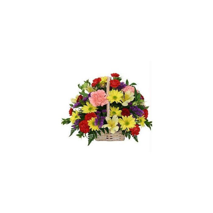 Mix Flowers Beautiful Basket Arrangement