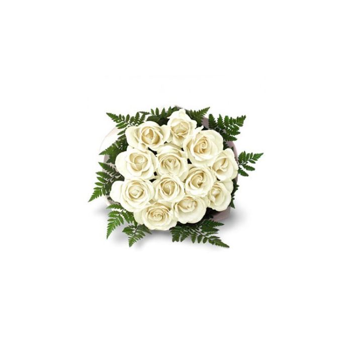 White Roses Bouquet 18 Pieces In Bunch