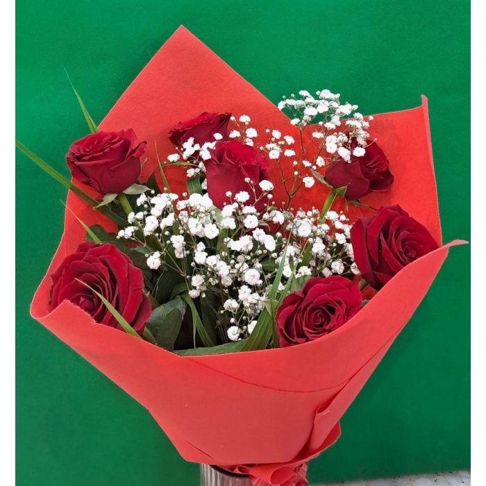 7  fresh  red roses  delivery dubai 