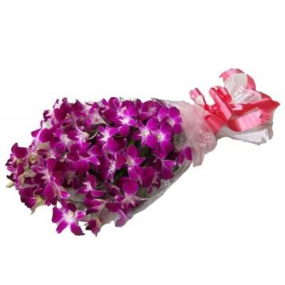 Orchidées Violettes Bouquet De 18 Tige Des Fleurs