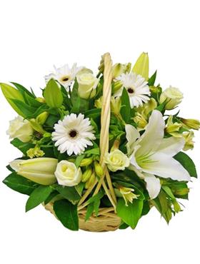 Pag-aayos ng Puting mga Bulaklak