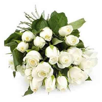 Un Bouquet De Roses Blanches Bouquet De 30 Couleurs
